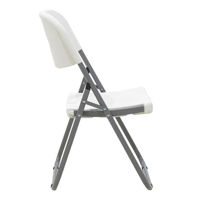 Scaun de camping pliabil comercial Edison cu si armat, alb, 45x50x88 cm, perspectiva suplimentara
