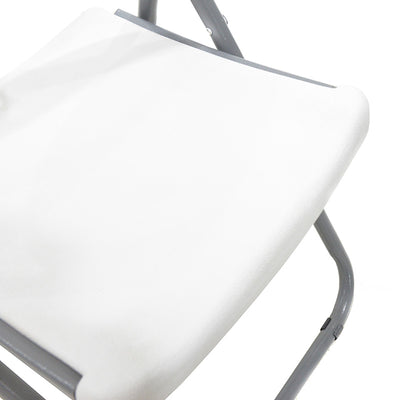 Scaun de camping pliabil comercial Edison cu si armat, alb, 45x50x88 cm, foto produs 7