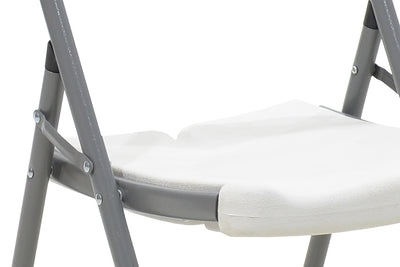 Scaun de camping pliabil comercial Edison cu si armat, alb, 45x50x88 cm, foto produs 9