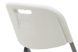 Scaun de camping pliabil comercial Edison cu si armat, alb, 45x50x88 cm