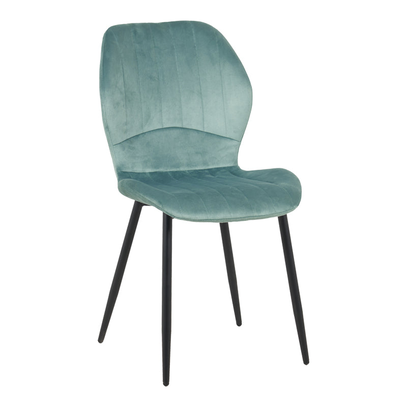 Scaun de catifea Jelour, Catifea Verde Fistic, 46x60x84 cm