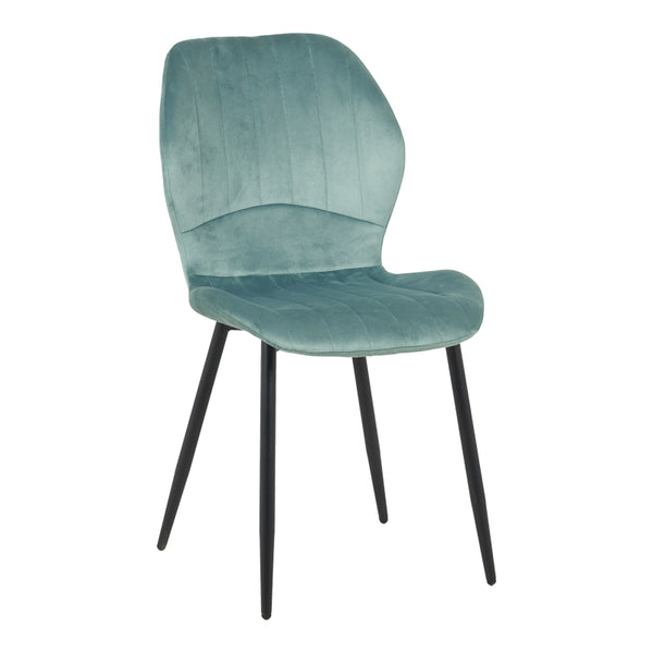 Scaun de catifea Jelour, Catifea Verde Fistic, 46x60x84 cm
