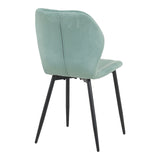 Scaun de catifea Jelour, Catifea Verde Fistic, 46x60x84 cm