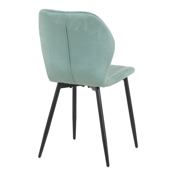 Scaun de catifea Jelour, Catifea Verde Fistic, 46x60x84 cm