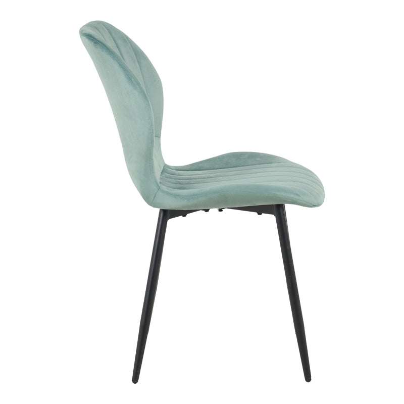 Scaun de catifea Jelour, Catifea Verde Fistic, 46x60x84 cm