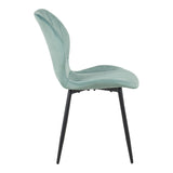 Scaun de catifea Jelour, Catifea Verde Fistic, 46x60x84 cm
