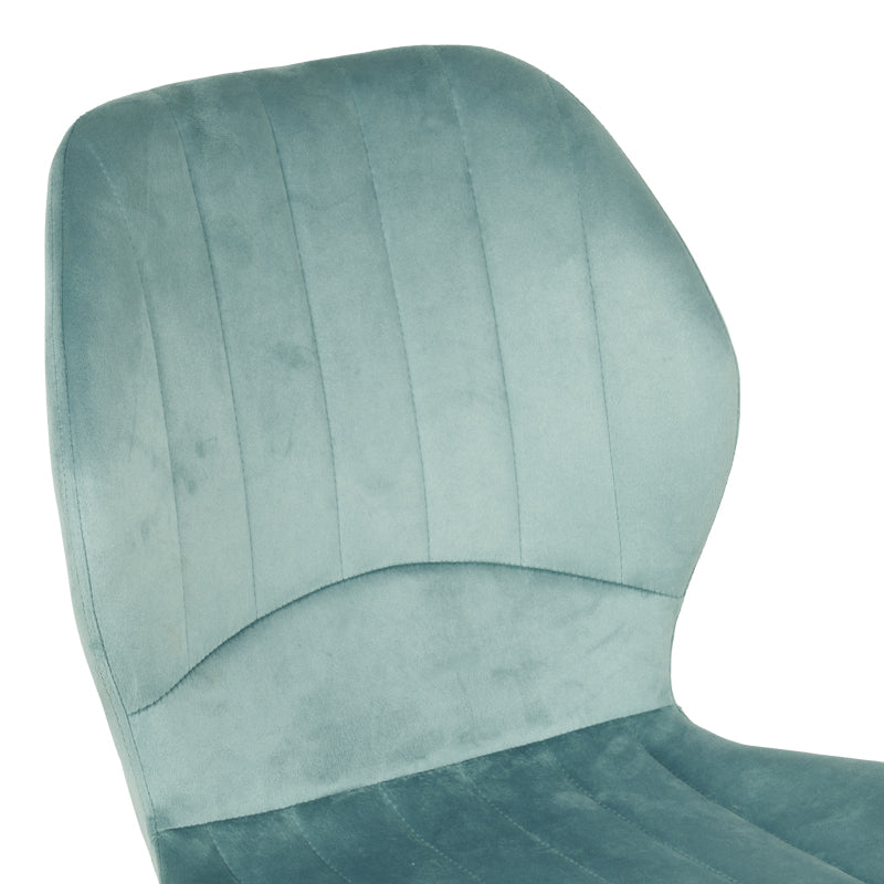 Scaun de catifea Jelour, Catifea Verde Fistic, 46x60x84 cm