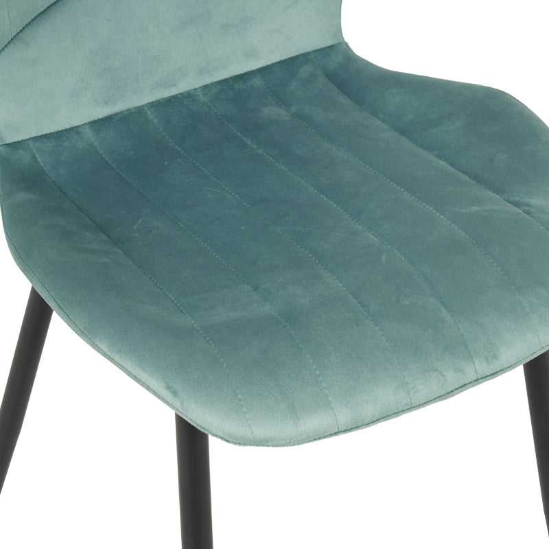 Scaun de catifea Jelour, Catifea Verde Fistic, 46x60x84 cm