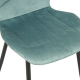 Scaun de catifea Jelour, Catifea Verde Fistic, 46x60x84 cm