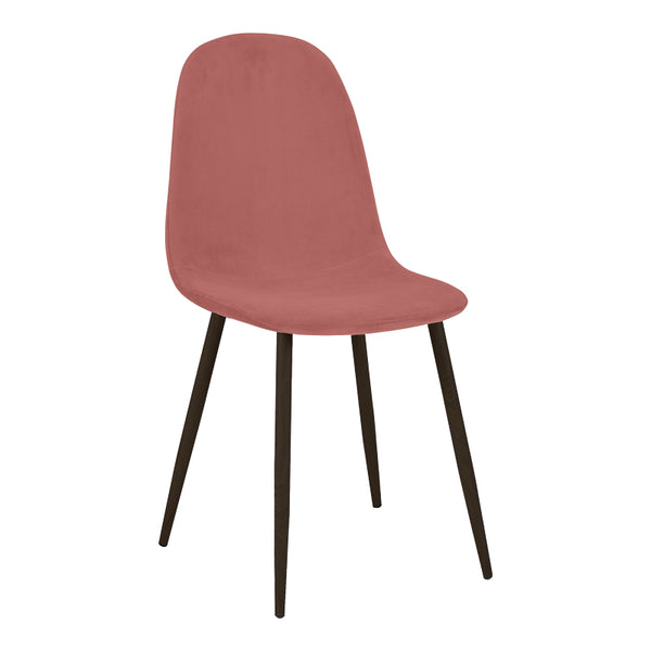 Scaun de dining Bella cu funcție confortabilă, Stil Modern, Velvet, Cadru metalic, negru, 44x52x89 cm