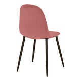 Scaun de dining Bella cu funcție confortabilă, Stil Modern, Velvet, Cadru metalic, negru, 44x52x89 cm