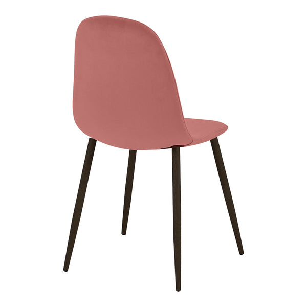 Scaun de dining Bella cu funcție confortabilă, Stil Modern, Velvet, Cadru metalic, negru, 44x52x89 cm