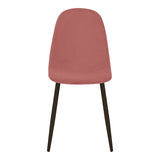 Scaun de dining Bella cu funcție confortabilă, Stil Modern, Velvet, Cadru metalic, negru, 44x52x89 cm