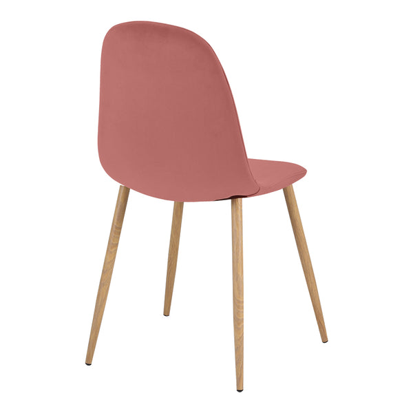 Scaun de dining Bella cu tapițerie catifea, natural, 43x52x89 cm