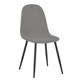 Scaun de dining Bella din catifea gri 43, 5x52x89 cm
