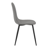 Scaun de dining Bella din catifea, gri, 44x52x89 cm, detaliu produs
