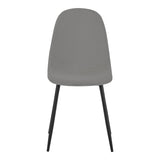 Scaun de dining Bella din catifea, gri, 44x52x89 cm