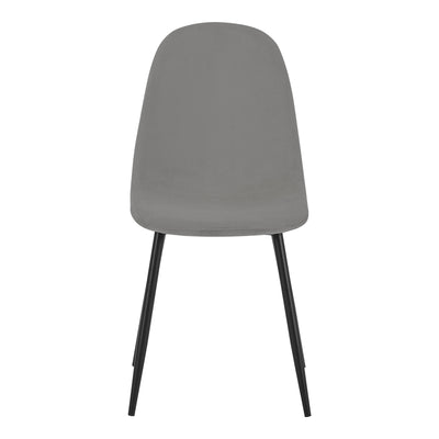 Scaun de dining Bella din catifea, gri, 44x52x89 cm, perspectiva suplimentara