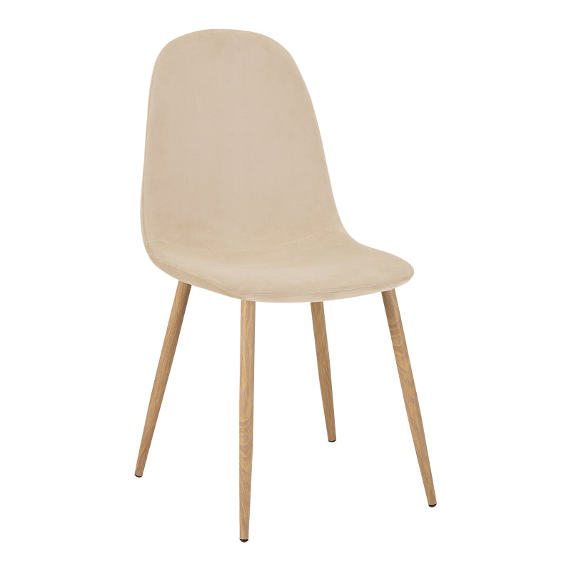 Scaun de dining Bella din catifea gri inchis metal, negru, 43x52x89 cm - Bej