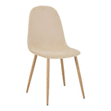 Scaun de dining Bella din catifea gri inchis metal, negru, 43x52x89 cm - Bej
