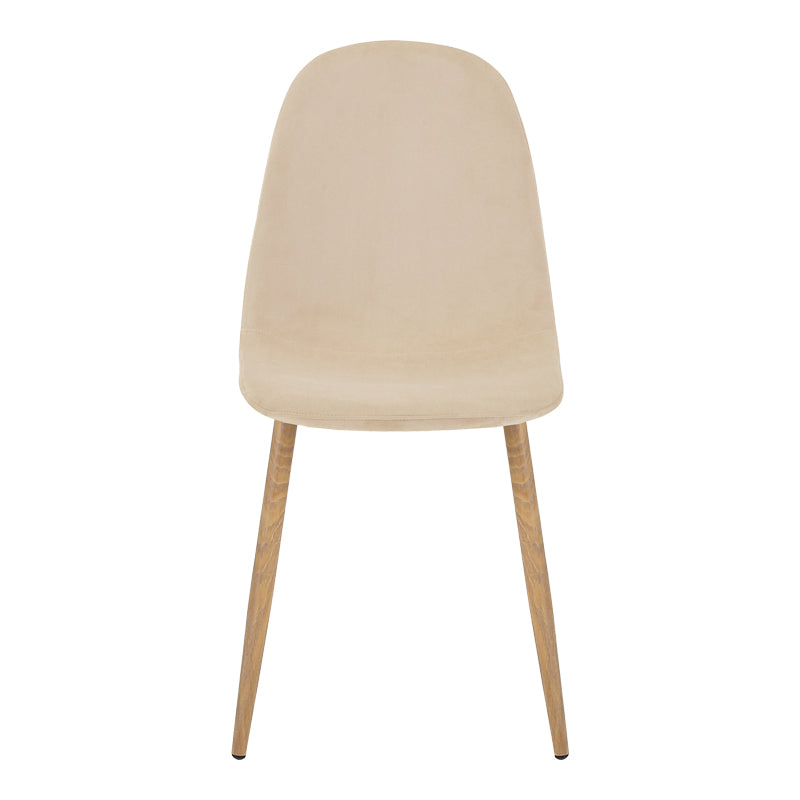 Scaun de dining Bella din catifea gri inchis metal, negru, 43x52x89 cm - Bej