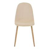 Scaun de dining Bella din catifea gri inchis metal, negru, 43x52x89 cm - Bej