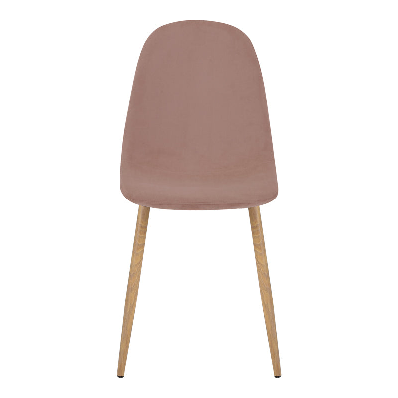 Scaun de dining Bella din catifeamar putred, Natural, 43x52x89 cm