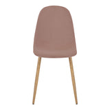 Scaun de dining Bella din catifeamar putred, Natural, 43x52x89 cm