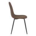 Scaun de dining Bella din maro metal, neagra, 44x52x89 cm, detaliu produs