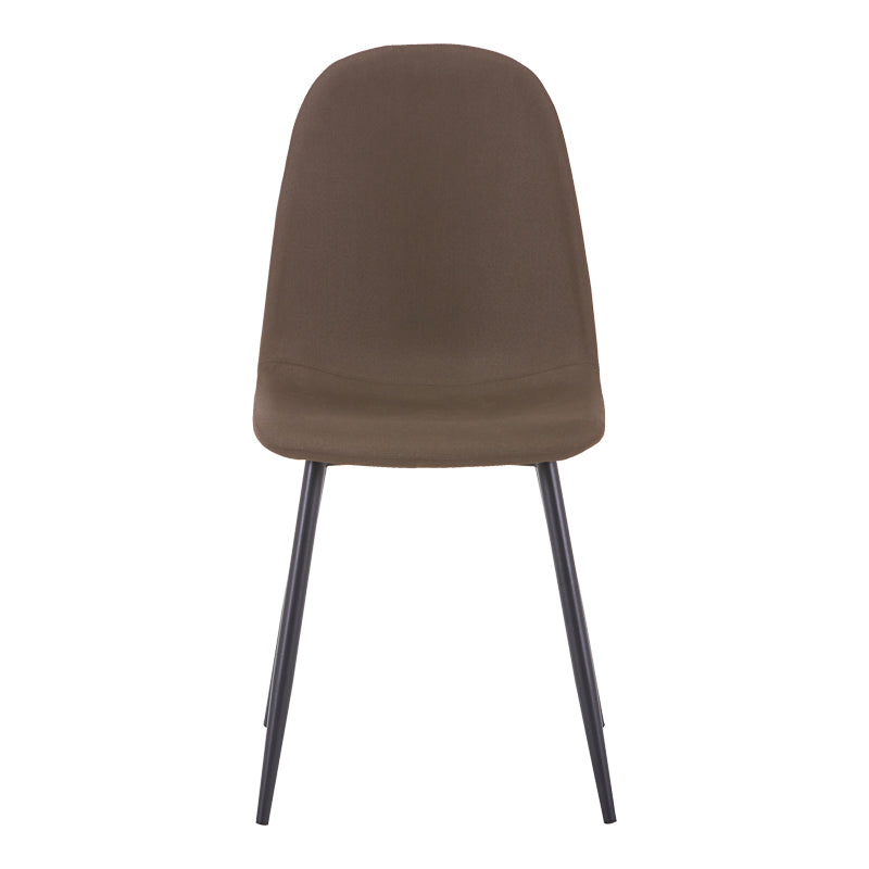 Scaun de dining Bella din maro metal, neagra, 44x52x89 cm, perspectiva suplimentara