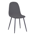 Scaun de dining Bella din Panza neagra metal negru 43x52x89 cm