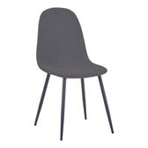 Scaun de dining Bella din Panza neagra metal negru 43x52x89 cm