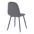 Scaun de dining Bella din Panza neagra metal, negru, 43x52x89 cm, imagine suplimentara