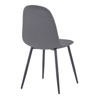 Scaun de dining Bella din Panza neagra metal, negru, 43x52x89 cm, imagine suplimentara