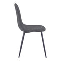 Scaun de dining Bella din Panza neagra metal, negru, 43x52x89 cm, detaliu produs