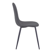 Scaun de dining Bella din Panza neagra metal, negru, 43x52x89 cm, detaliu produs