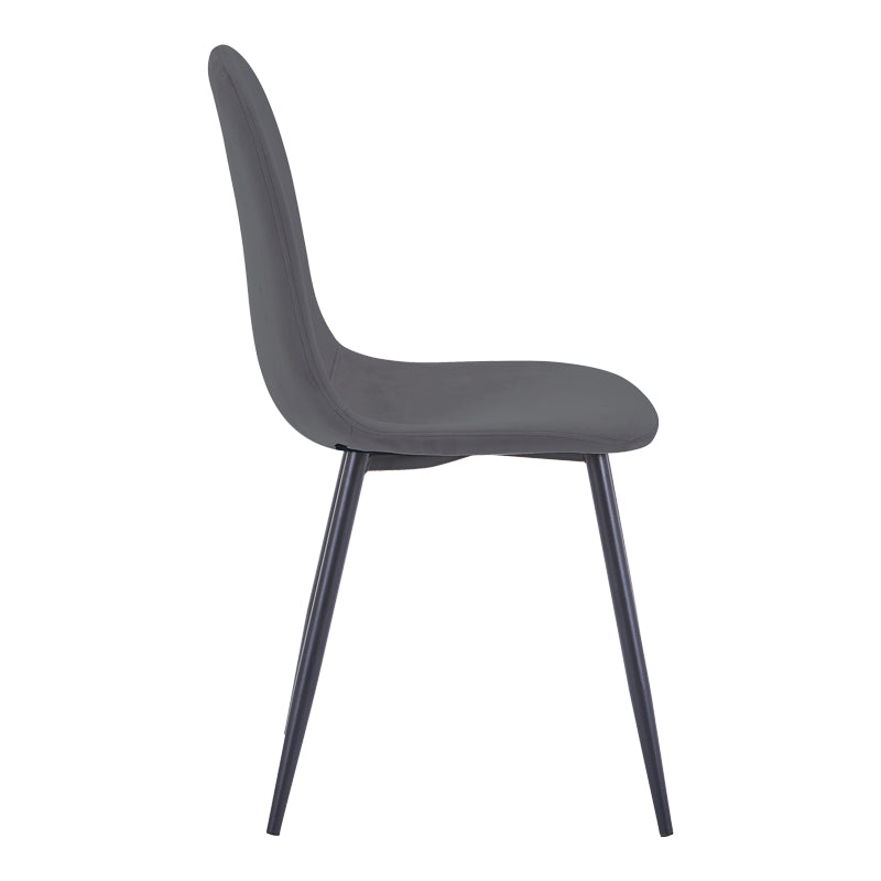 Scaun de dining Bella din Panza neagra metal, negru, 43x52x89 cm, detaliu produs
