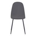 Scaun de dining Bella din Panza neagra metal, negru, 43x52x89 cm, perspectiva suplimentara