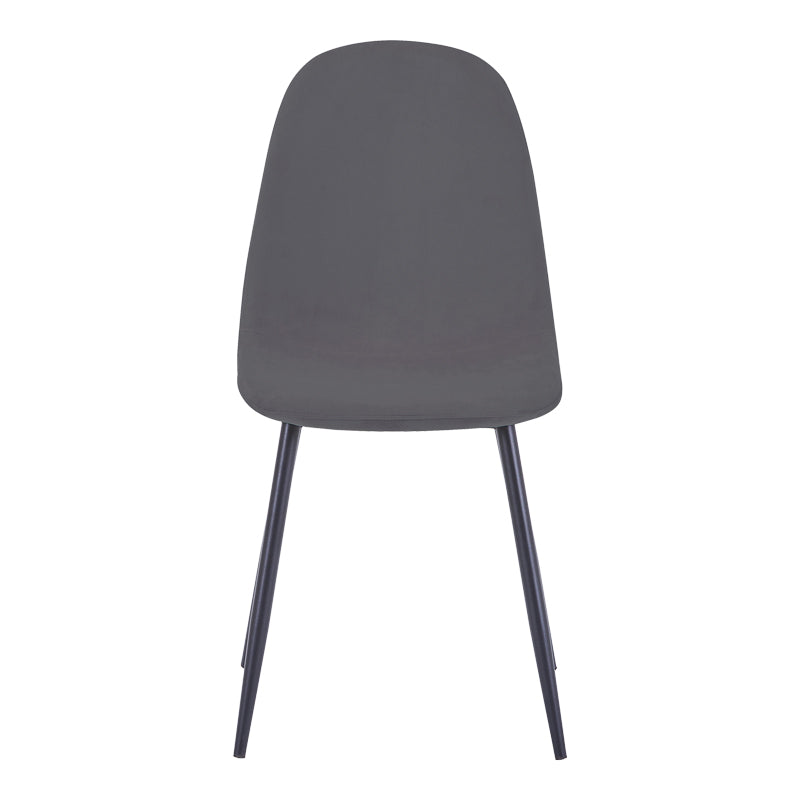 Scaun de dining Bella din Panza neagra metal, negru, 43x52x89 cm, perspectiva suplimentara