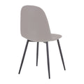 Scaun de dining Bella gri metal, negru, 43x52x89 cm, imagine suplimentara