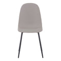 Scaun de dining Bella gri metal, negru, 43x52x89 cm, perspectiva suplimentara