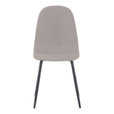 Scaun de dining Bella gri metal, negru, 43x52x89 cm