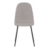 Scaun de dining Bella gri metal, negru, 43x52x89 cm, perspectiva suplimentara