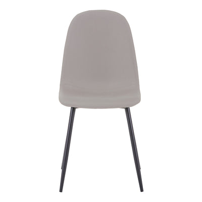 Scaun de dining Bella gri metal, negru, 43x52x89 cm, perspectiva suplimentara