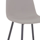 Scaun de dining Bella gri metal, negru, 43x52x89 cm