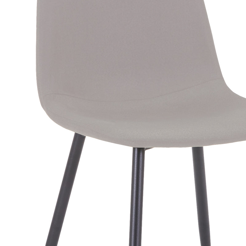 Scaun de dining Bella gri metal, negru, 43x52x89 cm, foto produs