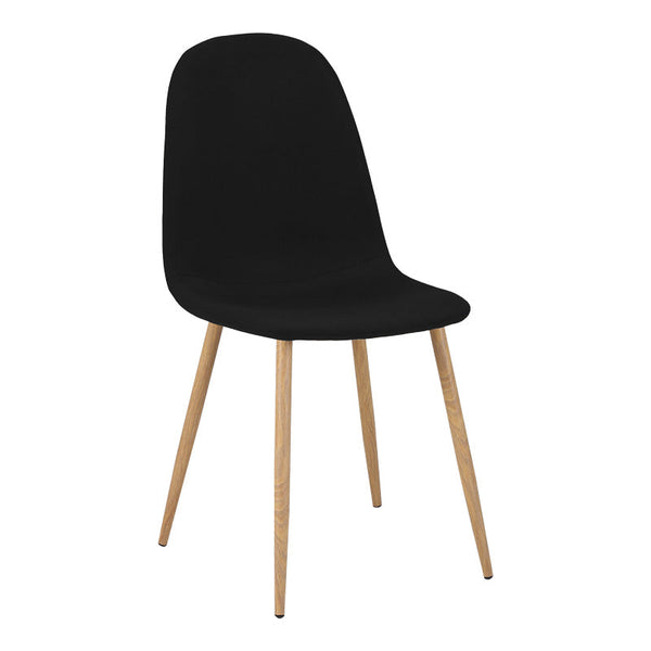 Scaun de dining Bella din stofa gri, deschis Natural, 43x52x89 cm