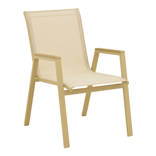 Scaun de exterior Azelie, Cappuccino-Champagne, 56x75x88 cm