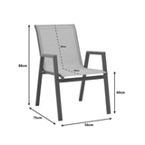 Scaun de exterior Azelie, Cappuccino-Champagne, 56x75x88 cm