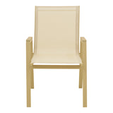 Scaun de exterior Azelie, Cappuccino-Champagne, 56x75x88 cm